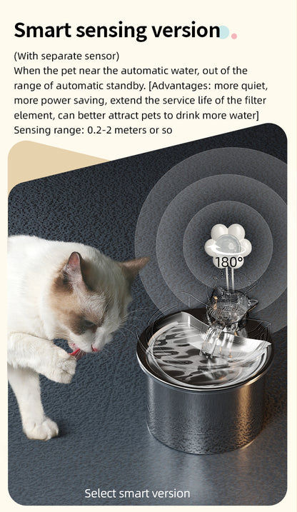 Smart Pet Water Feeder - 2L Stainless