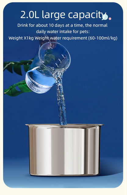 Smart Pet Water Feeder - 2L Stainless