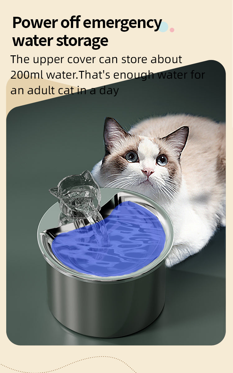 Smart Pet Water Feeder - 2L Stainless