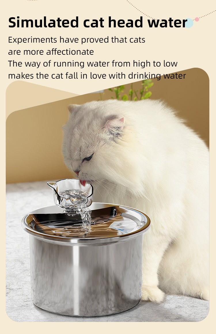 Smart Pet Water Feeder - 2L Stainless